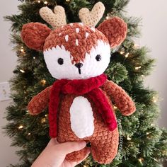 handmade crochet reindeer Crochet Christmas Plushies Pattern, Rudolph Crochet Pattern, Christmas Crochet Patterns Free Gift, Christmas Mouse Crochet, Crochet Christmas Reindeer, Crochet Winter Amigurumi, Christmas Crochet Plushies Free Patterns, Christmas Crochet Stuffed Animal, Christmas Crochet Stuffies