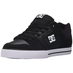 DC Men's Pure Action Sport Sneaker BLACK/BLACK/WHITE DC Mens Pure Skate Shoe- Black/Black/White (BLW) - FOOTWEARMENS FOOTWEARMENS LIFESTYLE Size: 9-M.  Gender: male.  Age Group: adult. Sneakers To Work, Reebok Classics, Waterproof Hiking Shoes, Casual Dress Shoes, Skate Shoe, Shoe Black, Action Sports, Lacing Sneakers, Dc Shoes