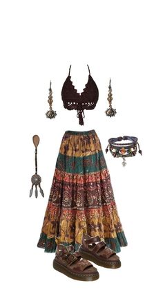 Hippie Outfit Inspo, Fairy Core Outfits, Girl Essentials, Estilo Hippy, Modern Hippie, Boho Hippie Chic, Hippie Girl