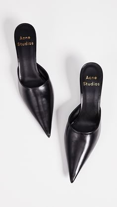 Acne Studios Shoes, Mule Pumps, Fashion Gone Rouge, Natural Acne, Shoes Box, Looks Chic, Leather Mules