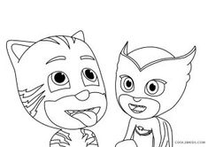 an image of two cartoon characters that are in the style of children's coloring pages