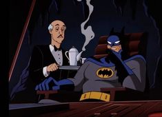 batman and catwoman in the animated version of batman's dark knight adventure, which is