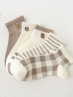 Cute Socks Ankle, Loafers With Socks, Winter Wear Women, Printed Socks, Korean Socks, Trendy Socks