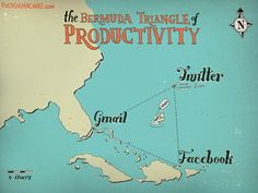 a map of the bernund triangle of productivity, with several small boats in it