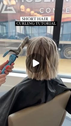 2,915 likes, 46 comments - babylissprousa on June 10, 2022: "@braggnbeauty sharing her tips & tricks on styling short hair with the 1” Spring Curling Iron✨💙
📹: @braggnbeauty 

#babylissprousa #shorthaircurls #curlinghair #curlingiron #stylingtools". Curling Iron Short Hair, Curling Tutorial, Short Hair Styling, How To Style Hair, Curl Short Hair, Short Hair Waves, Fall Winter Hair Color, Curl Tutorial, Hair Curling Tutorial