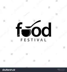 food festival logo design with spoon and bowl on white background, epsp file format