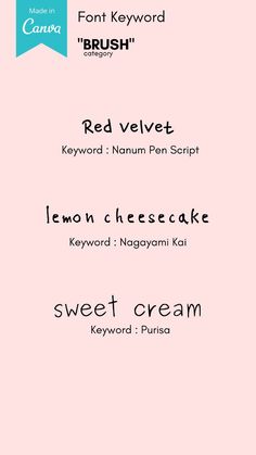 some type of font that is in different colors and sizes, with the words red velvet on