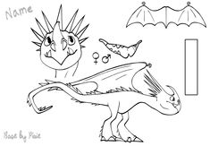 a drawing of a dragon with an umbrella and other items in the background that say name