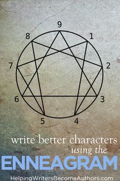 an enneagram with the words write better characters using the enneagram below