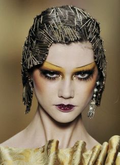 20s Makeup, Avant Garde Hair, Dior Makeup, Creative Makeup Looks