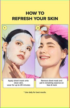 What it is: A set of 14 sheet masks to help you get clean, nourished, calm skin in fourteen days.Set includes:- In The Zone Sheet Mask (x 3): a sheet mask formulated to help calm skin and tighten the look of pores- Morning Dew Sheet Mask (x 2): a sheet mask formulated to leave skin dewy and moisturized- Olive 'Bout You Sheet Mask (x 2): a sheet mask formulated to nourish and hydrate skin- Time Warp Sheet Mask (x 2): a sheet mask that helps firm the appearance of skin- Unwind Sheet Mask (x 2): a sheet mask that helps calm seriously stressed out skin- Up All Night Sheet Mask (x 3): a sheet mask that helps brighten the look of dull skinHow to use: Apply sheet mask onto clean skin. Wear for up to 20 minutes. Remove and pat in remaining essence. Each mask is made from biodegradable eucalyptus f Teaser Ideas, Ig Carousel, I Dew Care, Skincare Ads, Collagen Mask, Skin Natural Remedies, Face Sheet Mask, In The Zone, Morning Skincare