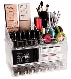 How to Organize Your Makeup Collection + Best Makeup Storage Solutions (2018) Melinda Gordon, Make Up Kits, Diy Organizer