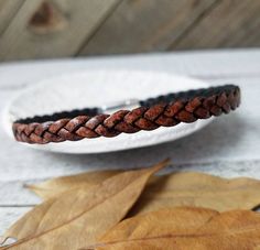 Braided Leather Bracelet Brown Leather Bracelet Braided | Etsy Layer Bracelets, Jewelry Layering Bracelets, Jewelry Layering, Beaded Leather Bracelet, Cuffs Bracelets, Brown Leather Bracelet, Turquoise Leather, Braided Leather Bracelet, Boho Braids