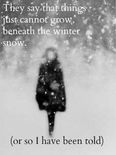 an image of a person walking in the snow with text that reads, angel im schnete lost in realistic