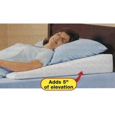 a woman laying in bed with the words add 5's of elevation on it