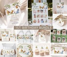 winnie the pooh 1st birthday bundle