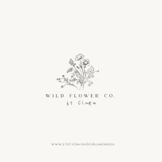 the wild flower co logo on a white background