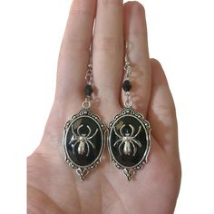 Gothic Spider Earrings. Made Of Metal Alloy And Resin. Condition: New With Tags Alternative Style Black Metal Jewelry, Silver Punk Costume Jewelry, Silver Punk Jewelry For Costume, Silver Vampire Costume Jewelry, Silver Vampire Style Costume Jewelry, Punk Style Silver Jewelry For Costumes, Alternative Style Halloween Jewelry As A Gift, Witchy Silver Jewelry For Parties, Black Halloween Costume Jewelry