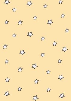 a yellow background with white stars on it