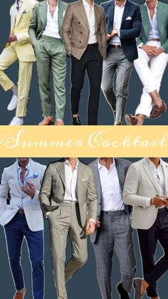 Summer Cocktail Attire, Semi Formal Wedding Attire, Cocktail Wedding Attire, Summer Wedding Attire, Formal Wedding Attire, Cocktail Party Outfit, Mens Wedding Attire