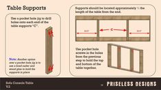 the instructions for how to build a cabinet with doors and drawers on each side are shown