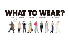 a group of people standing next to each other with the words what to wear?