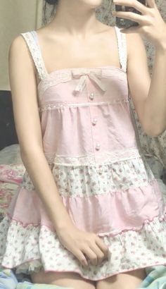 Pink Coquette Dress, Rotten Mango, Dolly Outfits, Coquette Dresses, Stephanie Soo, Mlp Vintage, Aesthetic Lana Del Rey, Pink Sanrio