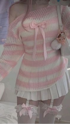 Kawaii Inspired Outfits, Cute Softy Outfits, Bunnycore Outfits, Princesscore Outfits Casual, Kawaii Fashion Outfits Casual, Kawaii Core Aesthetic, Cute Outfits Girly, Cute Pink Clothes, Cute Core Outfit