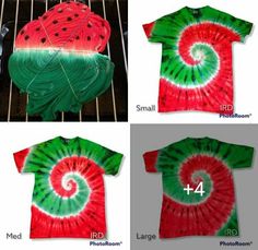 four pictures of different types of t - shirts with the number 4 in each photo