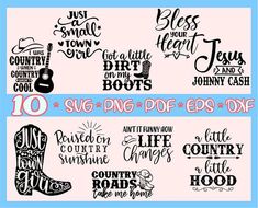 the country girl bundle includes 10 svg files