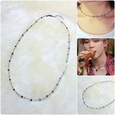 BTS Jimin Inspired Beaded Necklace, Army love BTS, BTS Lover Necklace,  Jimin Beaded Necklace KPOP Style Necklace. BTS my favorite Band. 🙂 Well, you know my daughter introduce me to BTS, and she even bought me a book. 🙂 And here I am, I am so in love with this band. And I decided to make a Necklace that resemblance Jimin's Beaded Necklace. So here's Jimin inspired Beaded Necklace for BTS fans out there around the world. This beautiful Handcrafted Beaded Necklace is for you to keep Jimin close Beaded Necklace Kpop, Jimin Necklace, Bts Jewellery, Bts Necklace, Kpop Jewelry, Jewelry Kpop, Bts Bracelet, Pop Beads, Pop Jewelry