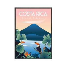 Francisco Travel Poster Canvas Paintings Vintage Kraft Poster Coated Wall Art Home Decor - Grand Goldman Costa Rica Poster, Coastal Pictures, Arenal Volcano, Vintage Coastal, Travel Poster Design, Retro Beach, Oversized Wall Art, Decor Idea, Vintage Travel Posters