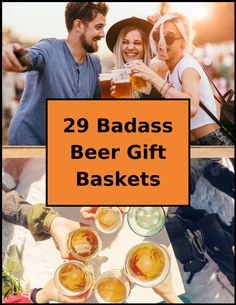 Beer is awesome on its own, but it's 10 times better in a gift basket with snacks and accessories! #beergifts #beergiftbaskets #giftbaskets Diy Gifts For Beer Lovers, Beer Themed Gift Basket, Craft Beer Basket Ideas, Beer Raffle Basket Ideas, Beer Gift Ideas For Him, Beer Gifts For Men, Beer Mug Gifts Ideas Filled, Beer Bucket Ideas Gift Baskets, Beer Gift Basket Ideas