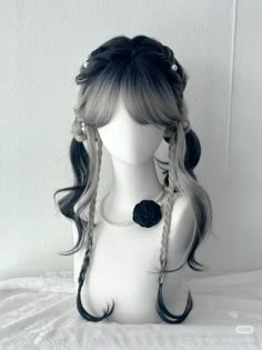 Cool Hair Designs, Cosplay Hair, Kawaii Hairstyles, Hair Up Styles, Anime Hair