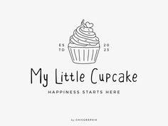 the logo for my little cupcake