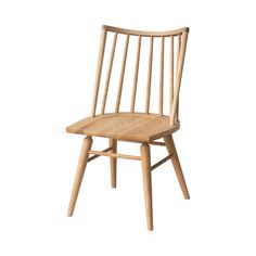 a wooden chair on a white background