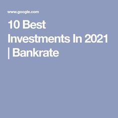 the words 10 best investments in 2012 / bankrate