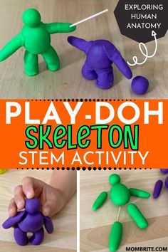 Human Body Systems Projects, Body Systems Project, Human Body Bones, Anatomy Learning, Play Doh Activities, Body Preschool, Human Body Activities, Activity For Preschoolers, Preschool Play