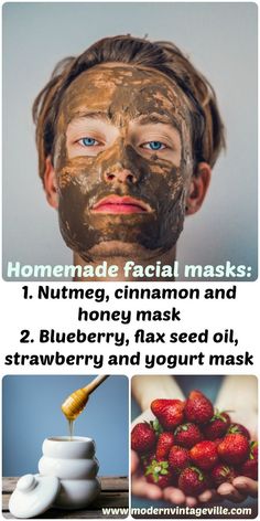 Homemade facial mask made with natural ingredients. Cinnamon:increases blood circulation thus promoting nutrition and oxygenation of the skin. Nutmeg:rejuvenates skin, promotes anti-aging, eliminates skin blemishes and acne and also exfoliates skin. Honey: rejuvenates skin, assists in anti-aging, clarifies skin pores, has moisturizing and soothing properties. Body Care Recipes, Homemade Facial, Homemade Facial Mask, Combination Skin Type, Homemade Facials, Best Skin Care Routine, Natural Body Care, Skin Blemishes, Anti Aging Ingredients