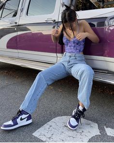 Top Lila, Lavender Outfit, Looks Country, Outfit Look, Fashion Streetwear, Edgy Outfits, Mode Inspiration, Fit Inspo, Looks Vintage