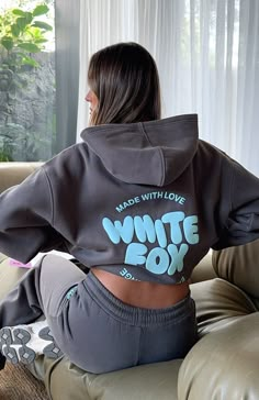 With Love For You Oversized Hoodie Volcanic Fox Hoodie, Wide Leg Sweatpants, Puff Print, Sporty Girls, Oversized Hoodie, White Fox, Maxi Dress Party, Turn Up, Oversize Hoodie