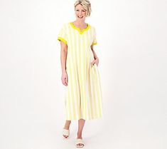 The caftan: summer's favorite silhouette. Fluid and feminine, this warm-weather staple flatters every figure with its easy, breezy nature. Throw it on over your swimsuit as an upscale cover-up, pair it with bold bangles and statement earrings when you take it out for brunch, or wear it around the house on those relaxed weekends. This caftan isn't just a style -- it's a lifestyle. From Stan Herman. Spring V-neck Beach Dress, Casual V-neck Kaftan For Daywear, V-neck Beach Sleepwear For Summer, V-neck Summer Beach Dress For Loungewear, Summer V-neck Beach Dress Loungewear, Summer V-neck Beach Dress For Loungewear, Relaxed Fit V-neck Cover-up For Summer, Relaxed Fit V-neck Summer Cover-up, V-neck Relaxed Fit Summer Cover-up