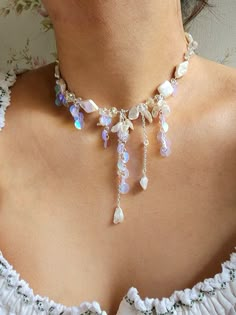 Beaded Necklace Diy, Detailed Jewelry, Keshi Pearls, Pearl Choker, A Mermaid, Fantasy Jewelry