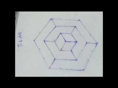 a drawing of a hexagonal structure on paper