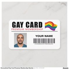 a white id card with a man's face and barcode on the front