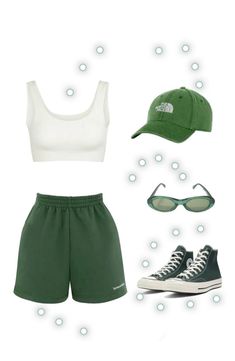 Inspired Outfits, Green Shorts, Teen Fashion Outfits, Looks Vintage, Outfits Casuales