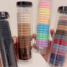 PRODUCT IMFORMATION Color Black,Light Brown,Neutral-2,Rainbow color Material Cutton Item Form Elastic Hair Type Straight or curly Quantity 100PCS/pack ABOUT THIS ITEM Each box will have 100 for your daily use. It will come in a variety of colors for you to choose from. It uses the material for cloth, with strong extensibility, do not have to worry about the use of a break. It is suitable for all kinds of hair. DETAILED DRAWING 100 pieces Value pack black elastic hair bands, enough for your daily Rubber Bands For Hair, Hair Tool Set, Skin Care Supplies, Black Rubber Bands, Hair Tie Accessories, Hair Rubber, Hair Rubber Bands, Tie For Women, Hair Supplies