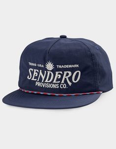 Sendero Provisions Co. Logo 5 Panel Snapback Hat. Embroidery On Front. Brim Rope Detail. Flat Bill. Adjustable Snapback Closure. Woven Label At Closure. Imported. Co Logo, Hat Embroidery, Woven Label, Woven Labels, Snapback Hat, Snapback Hats, You Bag, Accessories Hats, Mens Accessories