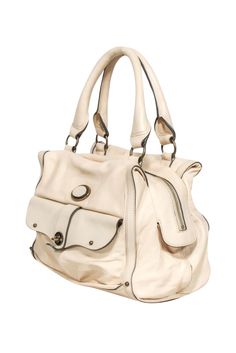 Be the ultimate It girl with Chloe's ivory leather shoulder bag. This blank slate features luxurious ivory leather and gold hardware, making it the perfect accessory for any outfit. Don't miss out on this must-have piece of gear! Made in Italy 100% Leather Top zipper closure Front lock pocket One interior zipper pocket Date code: 02-07-53 Minor blemishes on leather and lining Comes with dustbag Height 9" Width 13.125" Depth 9.25" Strap drop 9" Luxury Beige Satchel With Metal Hardware, Cream Shoulder Bag With Gold-tone Hardware For Work, Beige Shoulder Bag With Gold-tone Hardware For Work, Chic White Satchel With Metal Hardware, Luxury White Satchel With Metal Hardware, Designer Cream Bag With Metal Hardware, Cream Satchel Shoulder Bag For Work, Cream Satchel With Gold-tone Hardware And Top Handle, Luxury Cream Satchel With Gold-tone Hardware