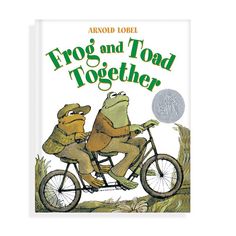 the frog and toad together book is in front of a white background with an image of two